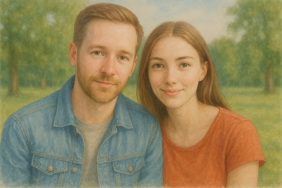 The same photo rendered in the Watercolour style